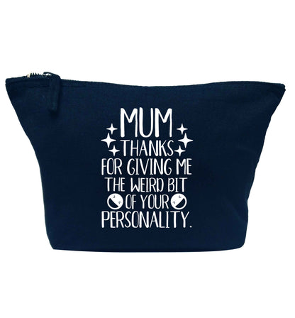 Mum, I love you more than halloumi and if you know me at all you know how deep that is navy makeup bag
