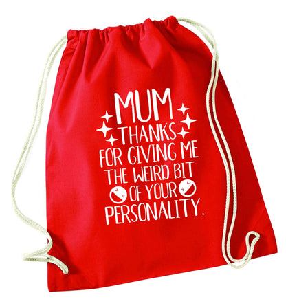 Mum, I love you more than halloumi and if you know me at all you know how deep that is red drawstring bag 