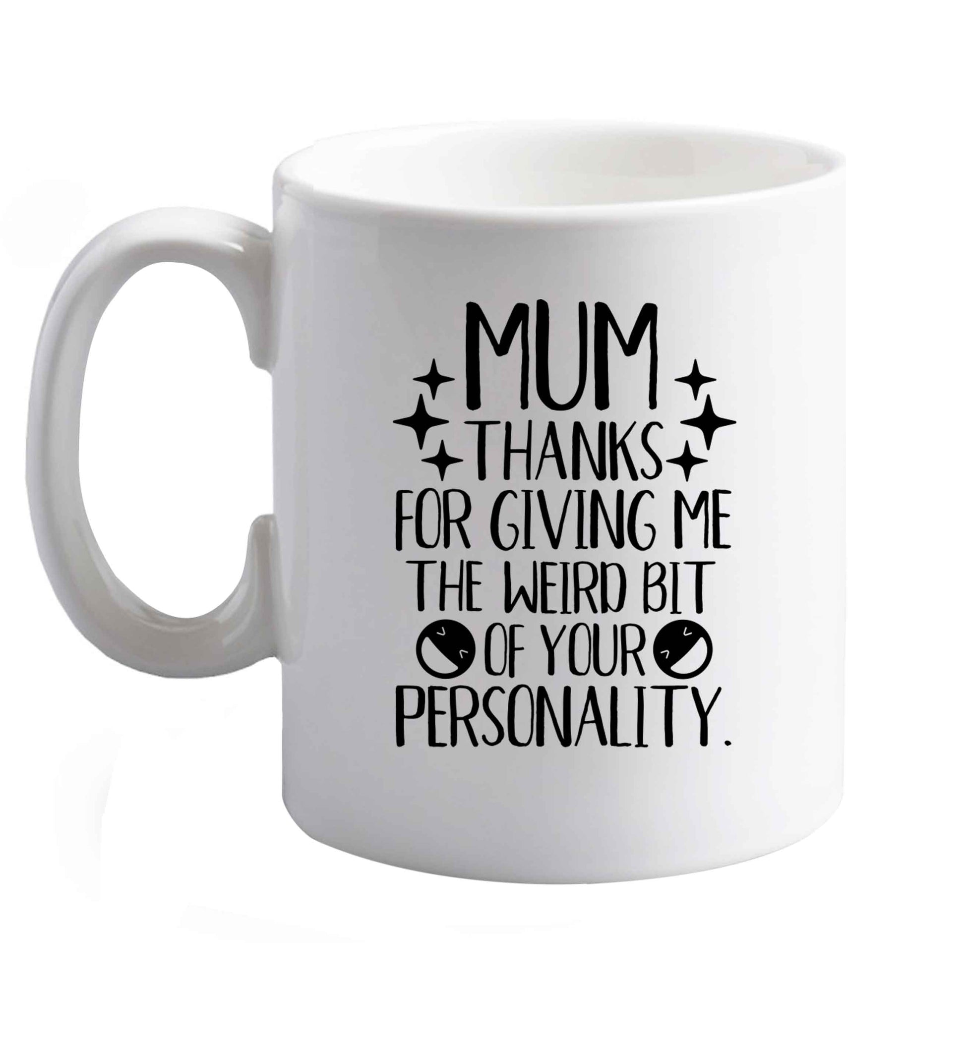 10 oz Favourite Type Pan Pancake ceramic mug right handed