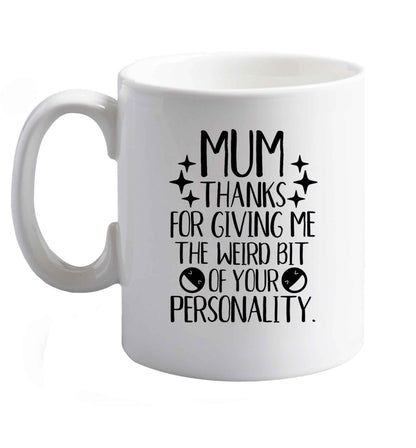 10 oz Favourite Type Pan Pancake ceramic mug right handed