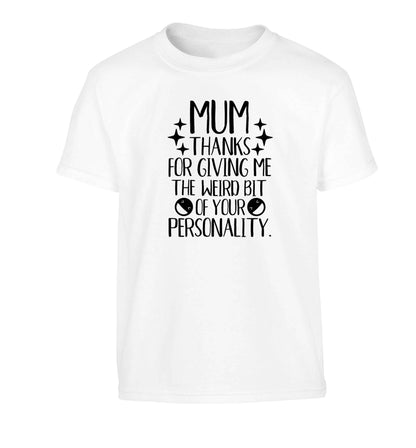 Mum, I love you more than halloumi and if you know me at all you know how deep that is Children's white Tshirt 12-13 Years