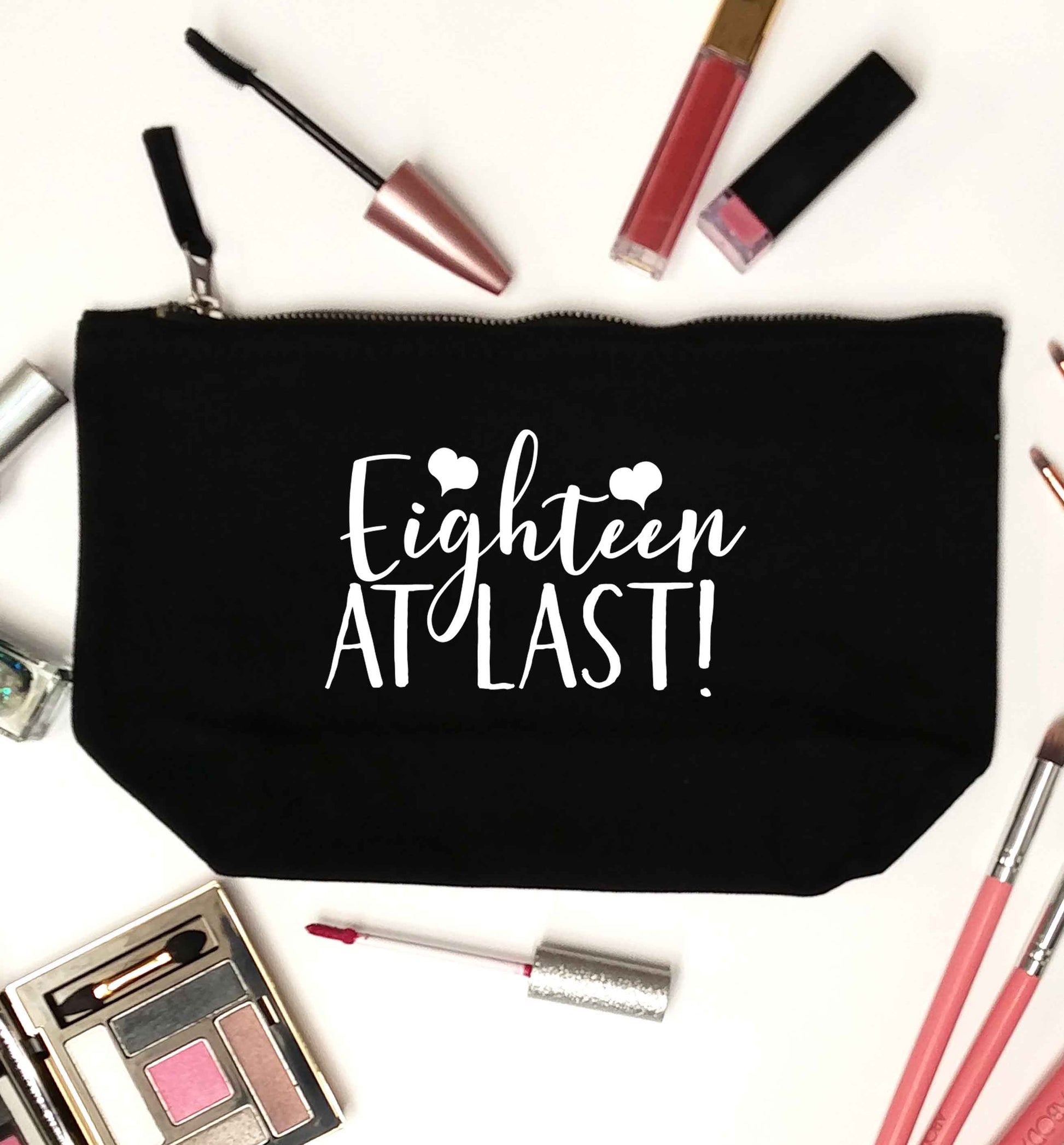 Eighteen at last!black makeup bag