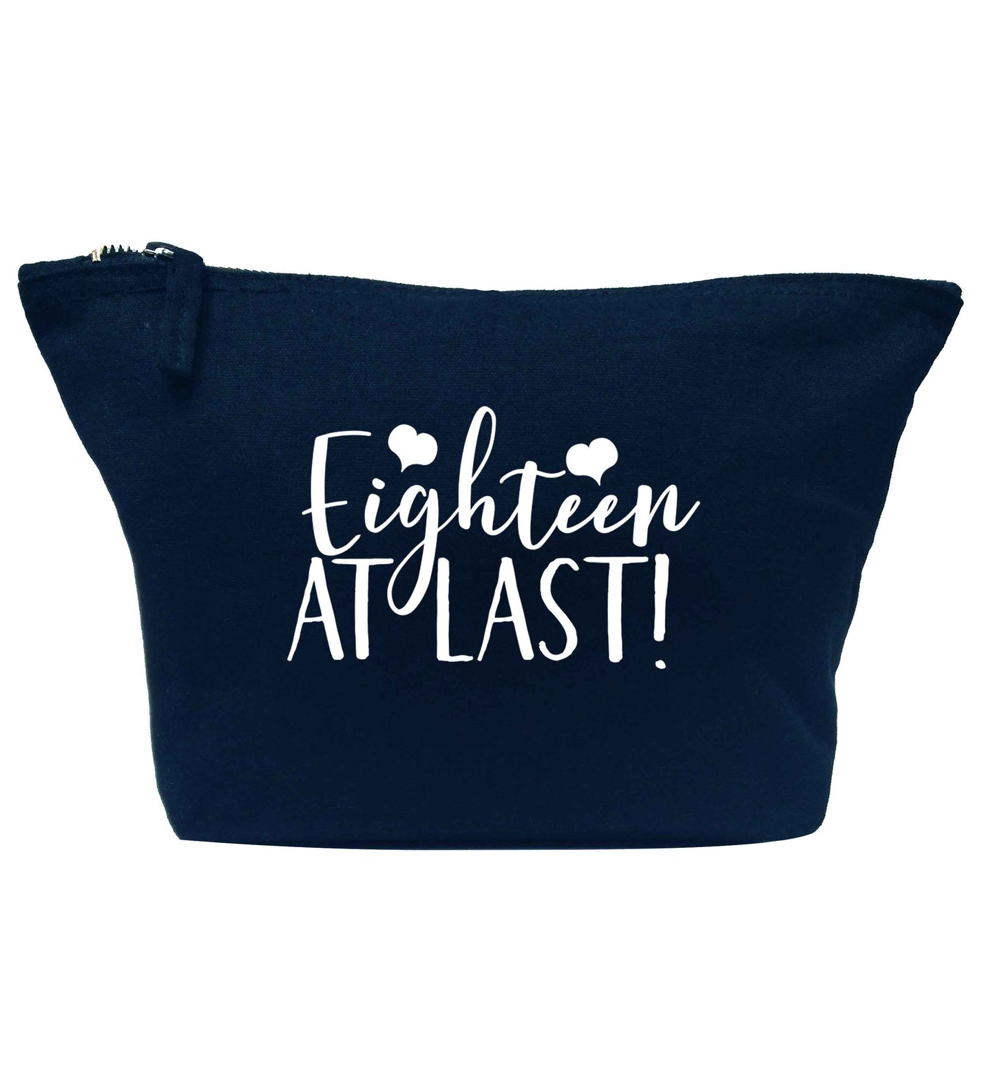 Eighteen at last!navy makeup bag