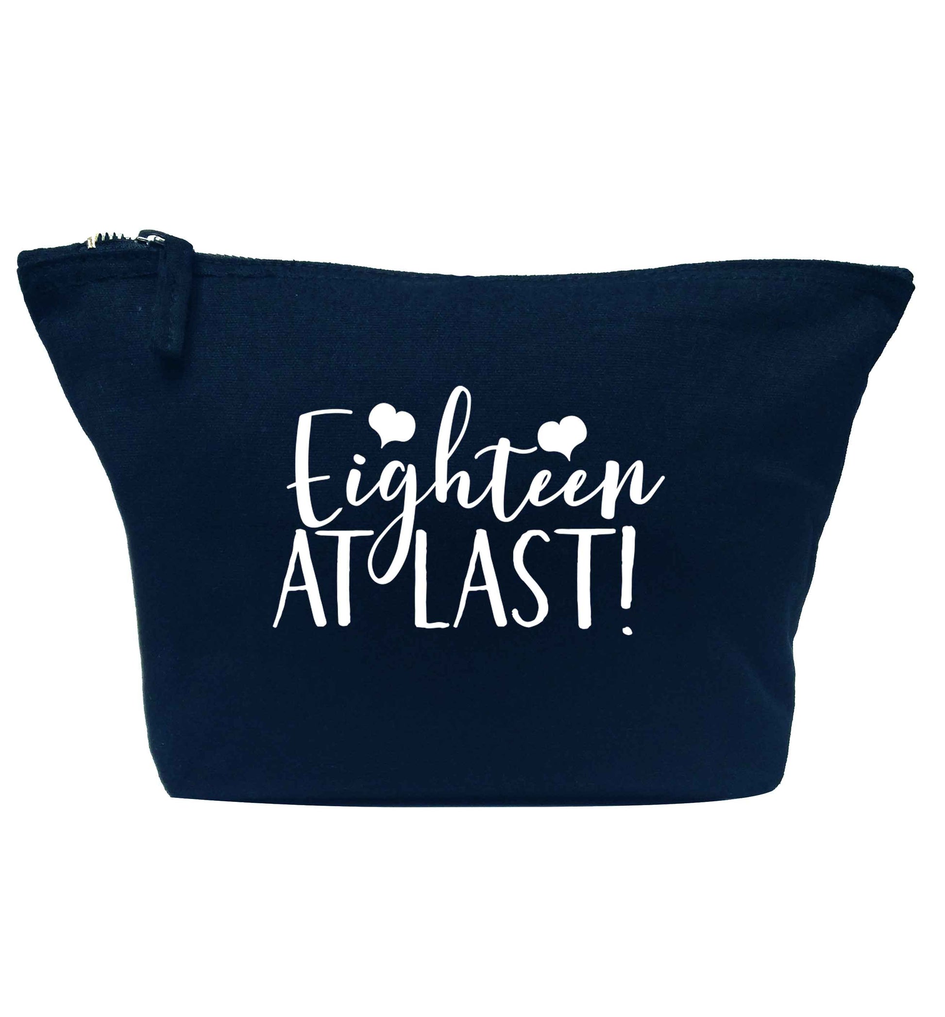 Eighteen at last!navy makeup bag