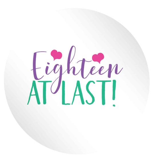 Eighteen at last!24 @ 45mm matt circle stickers