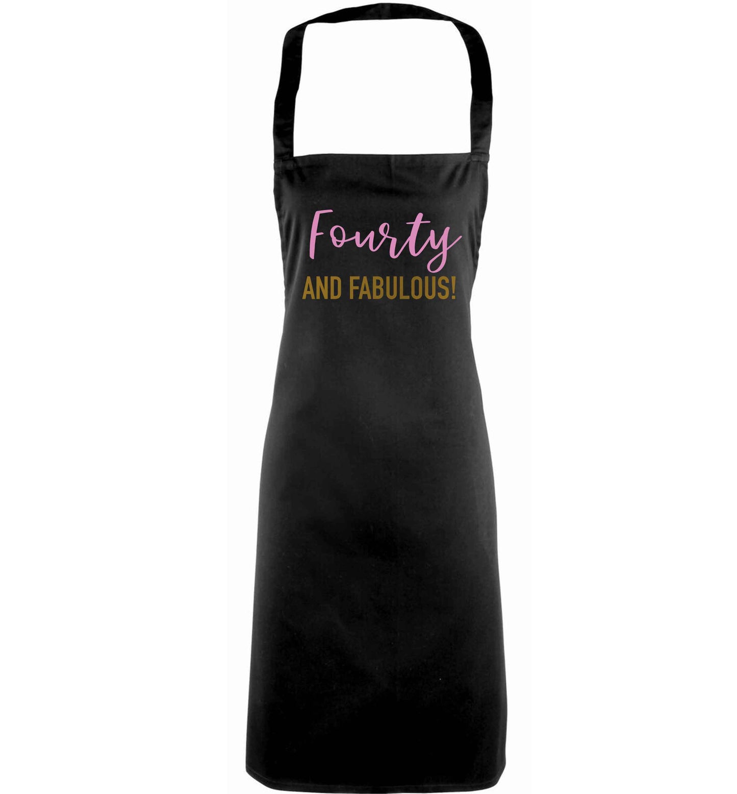 Fourty and fabulous adults black apron