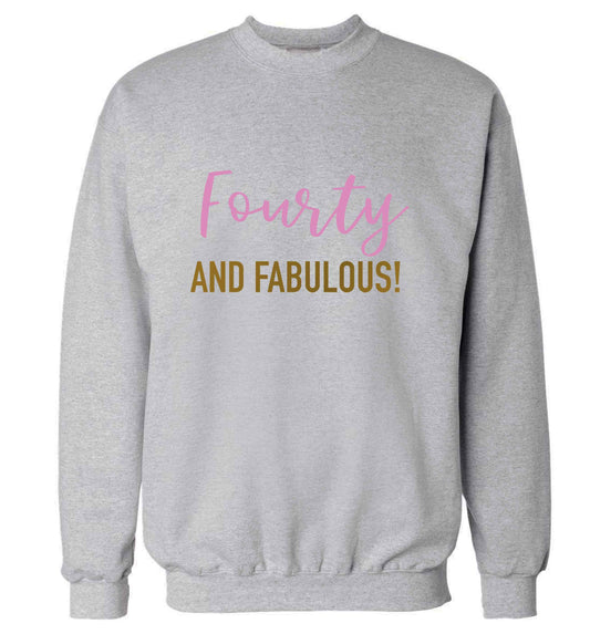 Fourty and fabulous adult's unisex grey sweater 2XL