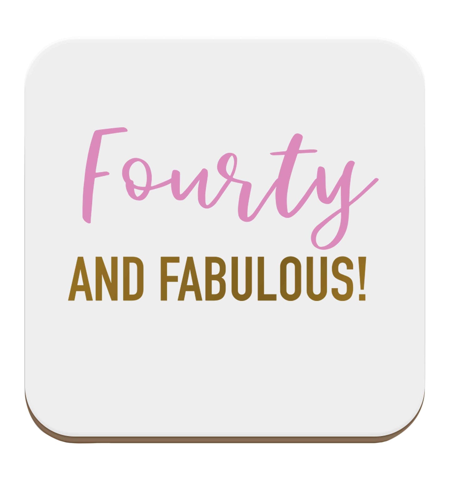 Fourty and fabulous set of four coasters