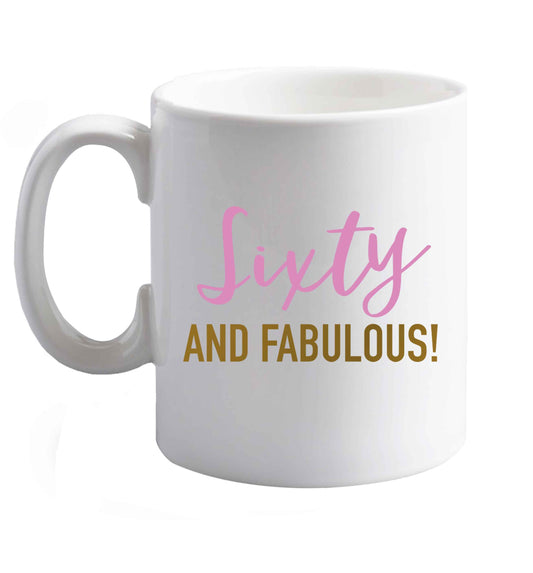 10 oz Favourite Type Pan Pancake ceramic mug right handed