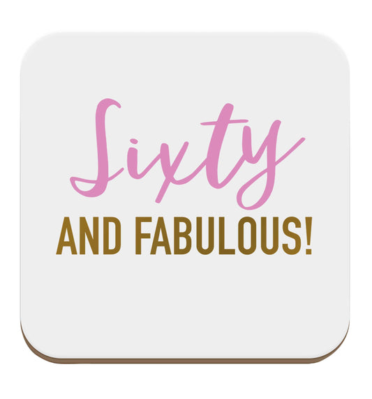 Sixty and fabulous set of four coasters