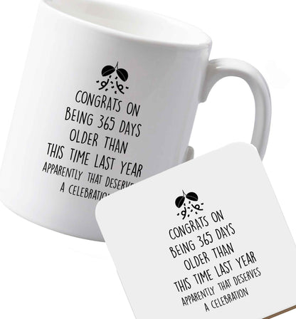 10 oz Ceramic mug and coaster Favourite Type Pan Pancake both sides