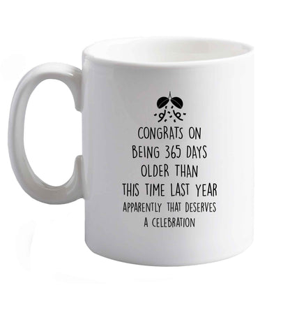 10 oz Favourite Type Pan Pancake ceramic mug right handed
