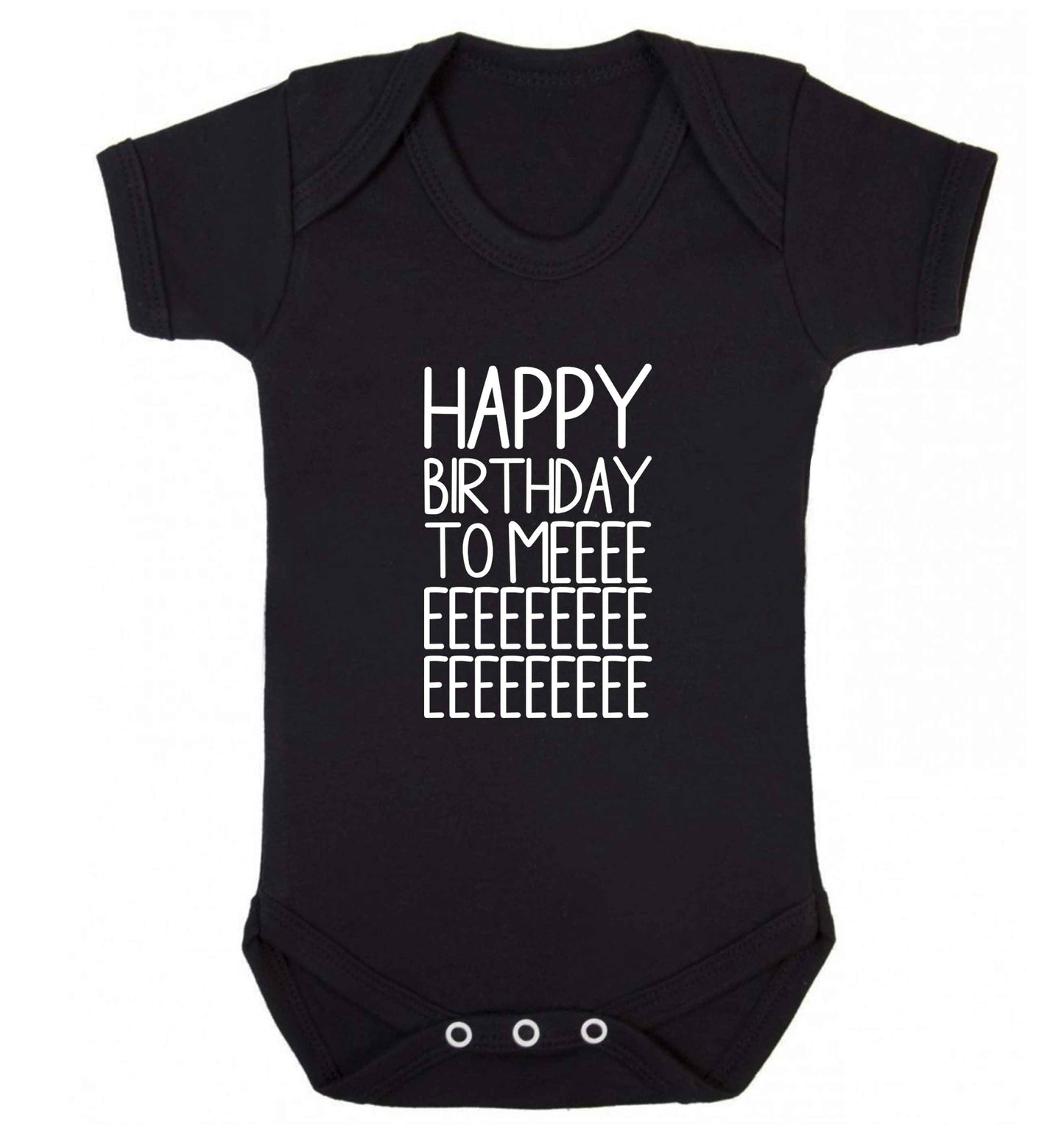 Happy birthday to me baby vest black 18-24 months