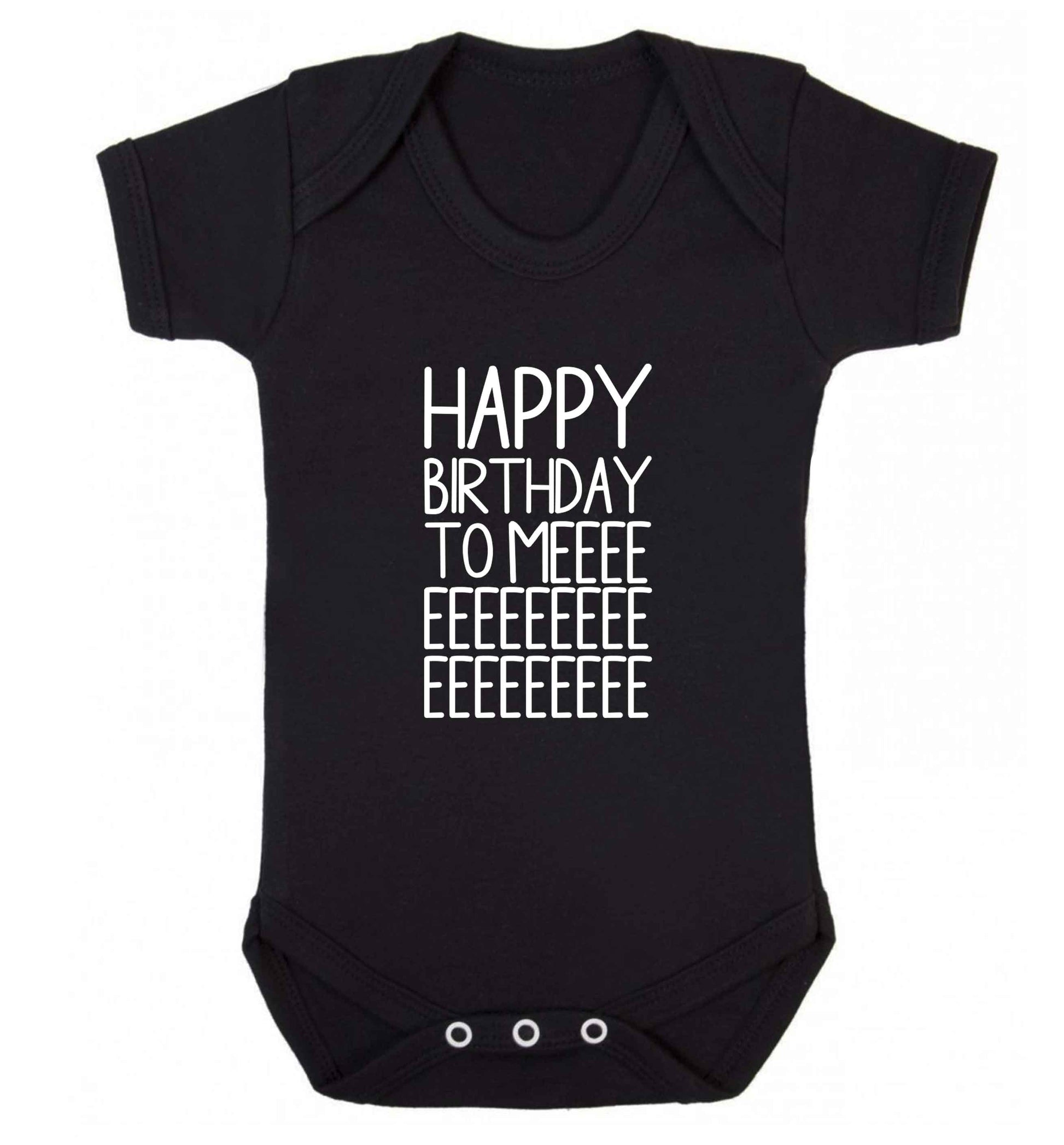 Happy birthday to me baby vest black 18-24 months