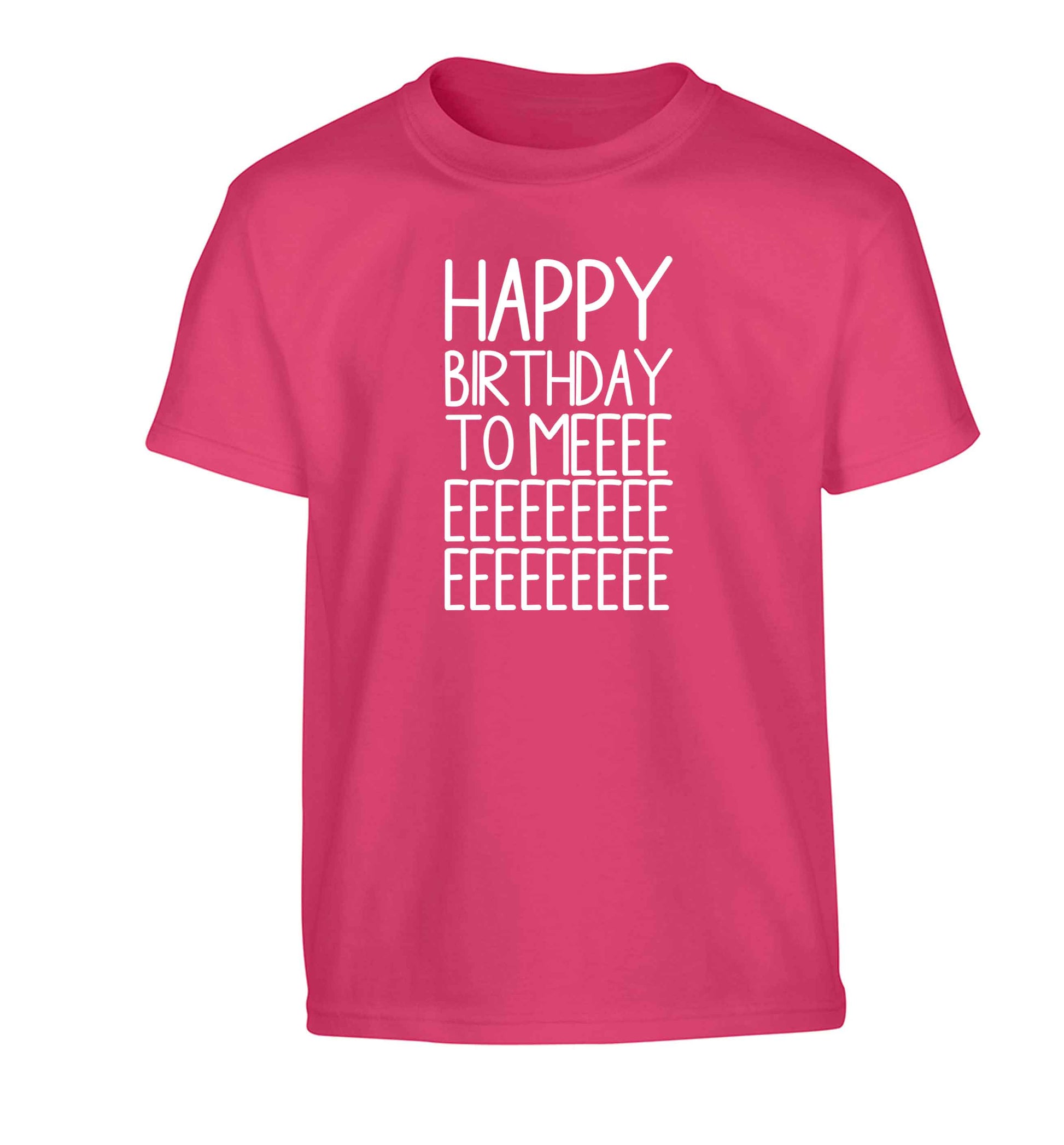 Happy birthday to me Children's pink Tshirt 12-13 Years