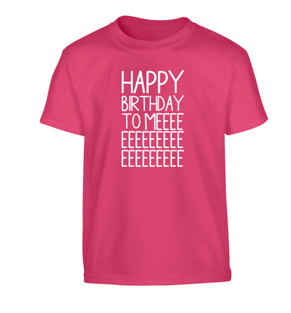 Happy birthday to me Children's pink Tshirt 12-13 Years