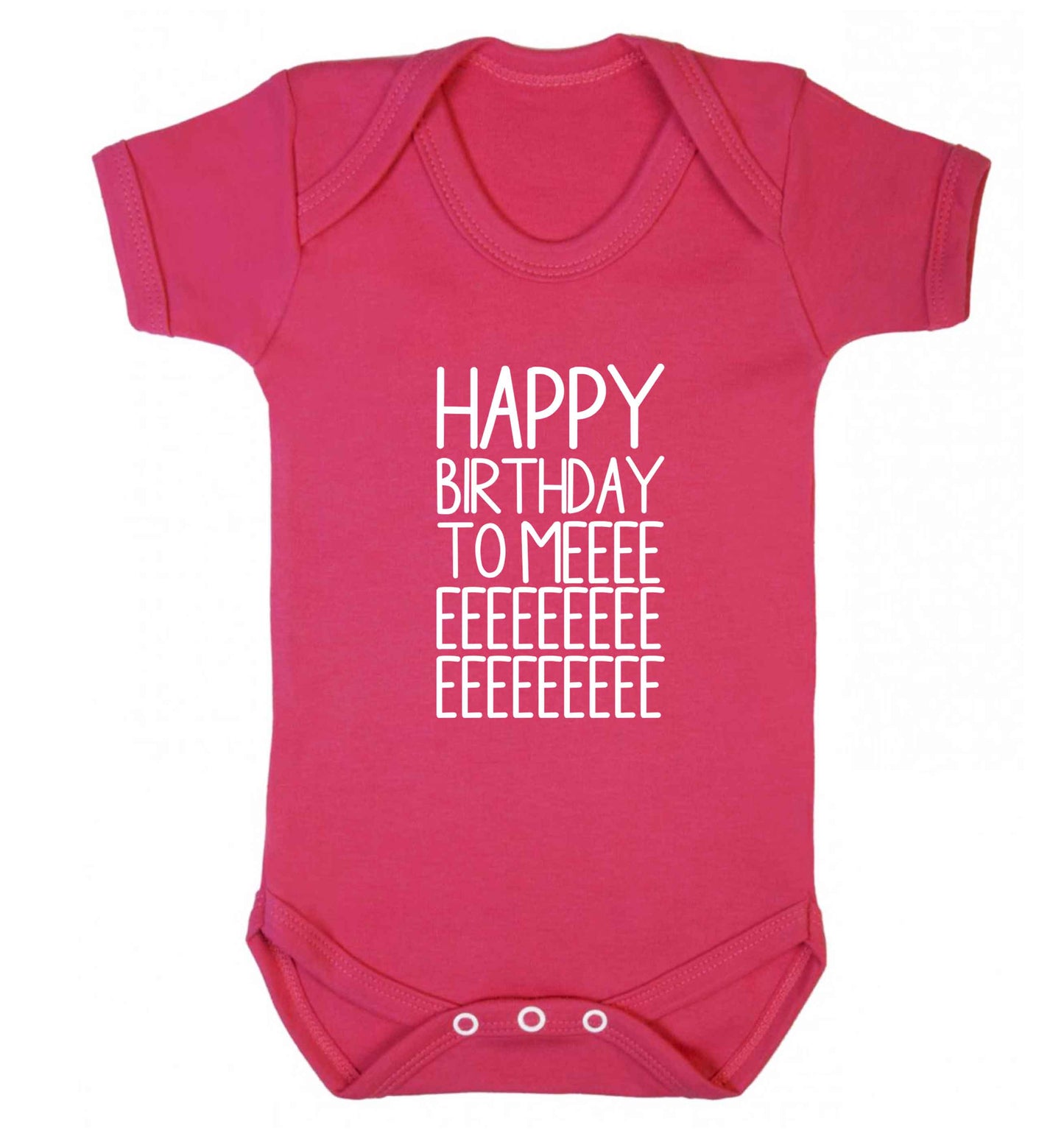 Happy birthday to me baby vest dark pink 18-24 months