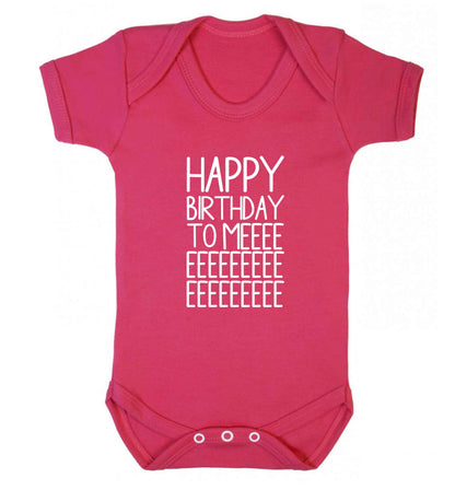 Happy birthday to me baby vest dark pink 18-24 months