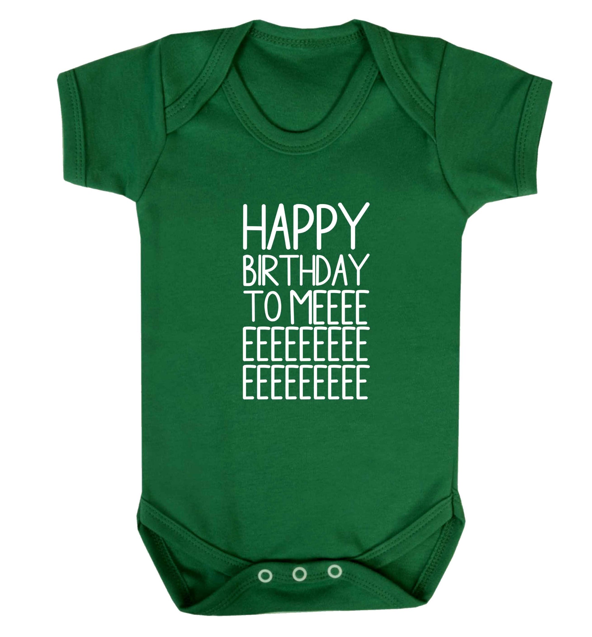 Happy birthday to me baby vest green 18-24 months