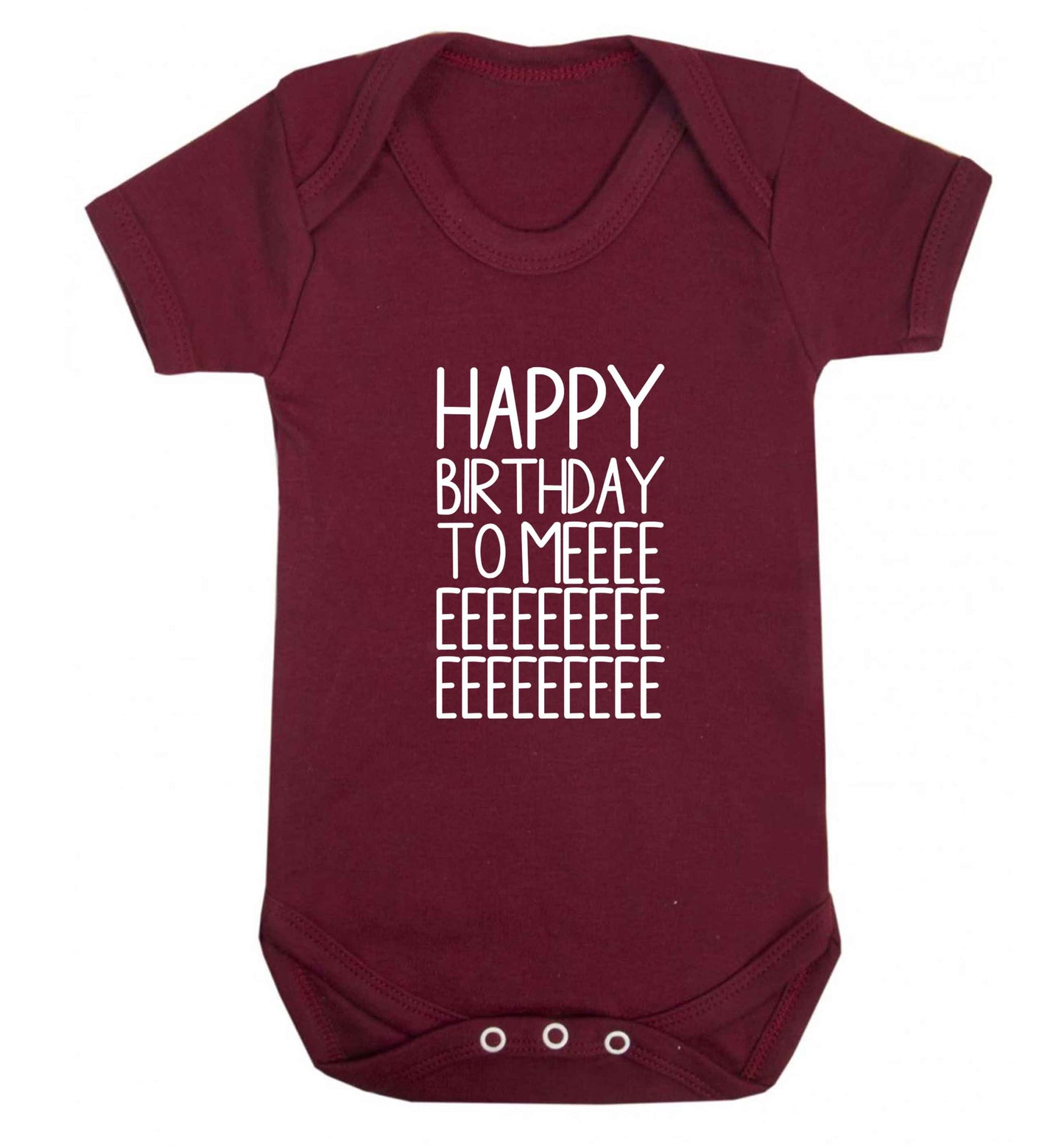 Happy birthday to me baby vest maroon 18-24 months