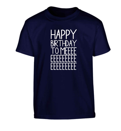 Happy birthday to me Children's navy Tshirt 12-13 Years