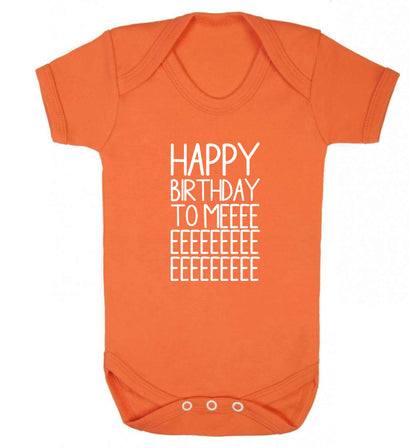 Happy birthday to me baby vest orange 18-24 months