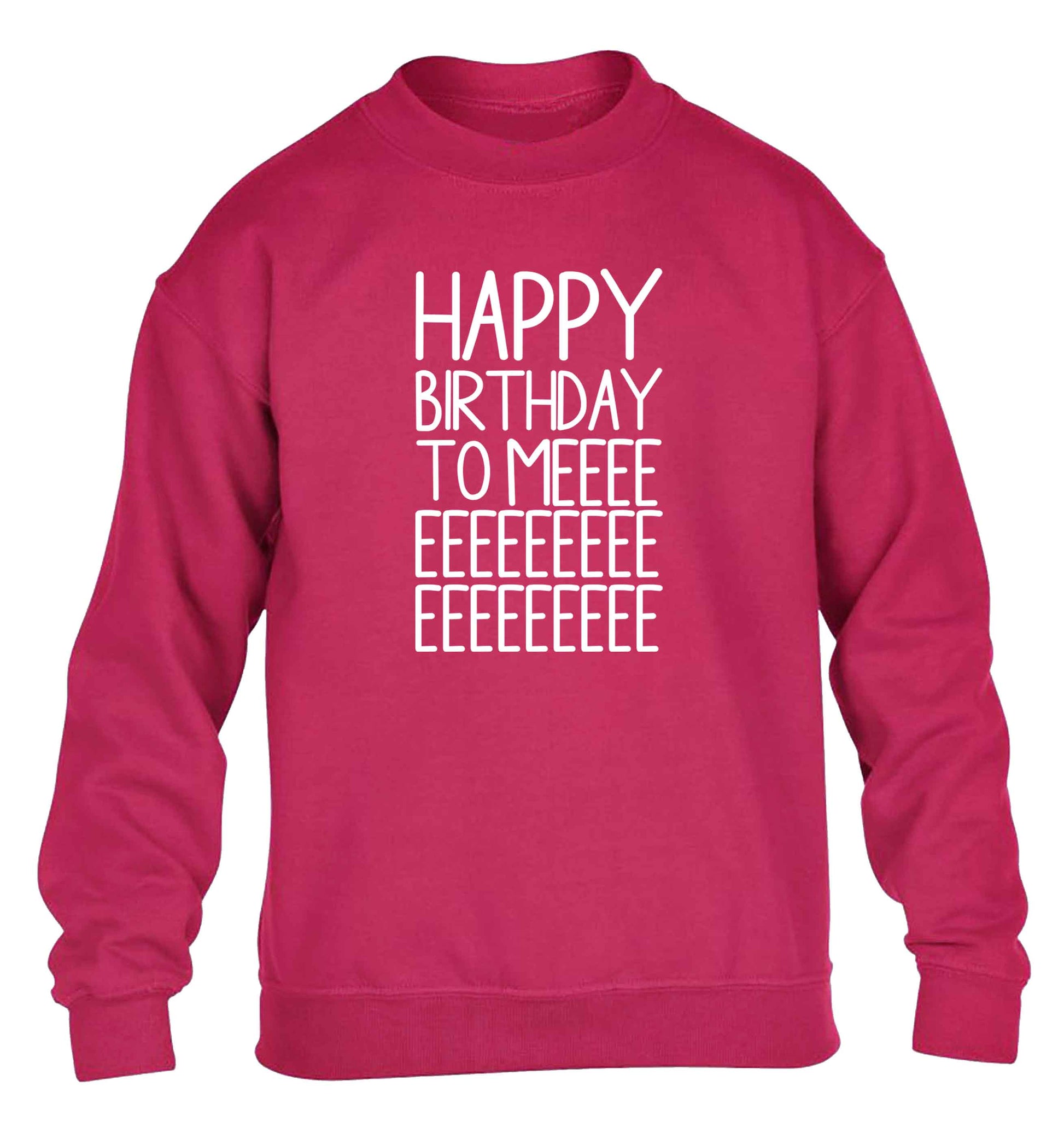 Happy birthday to me children's pink sweater 12-13 Years
