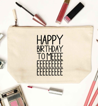 Happy birthday to me natural makeup bag