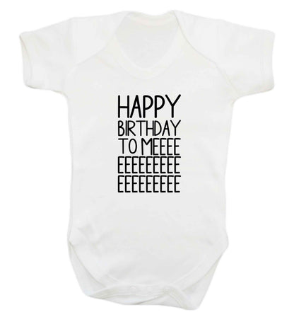 Happy birthday to me baby vest white 18-24 months