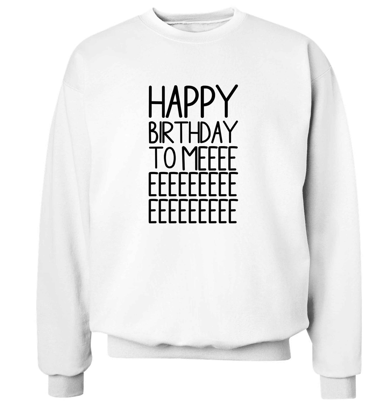 Happy birthday to me adult's unisex white sweater 2XL