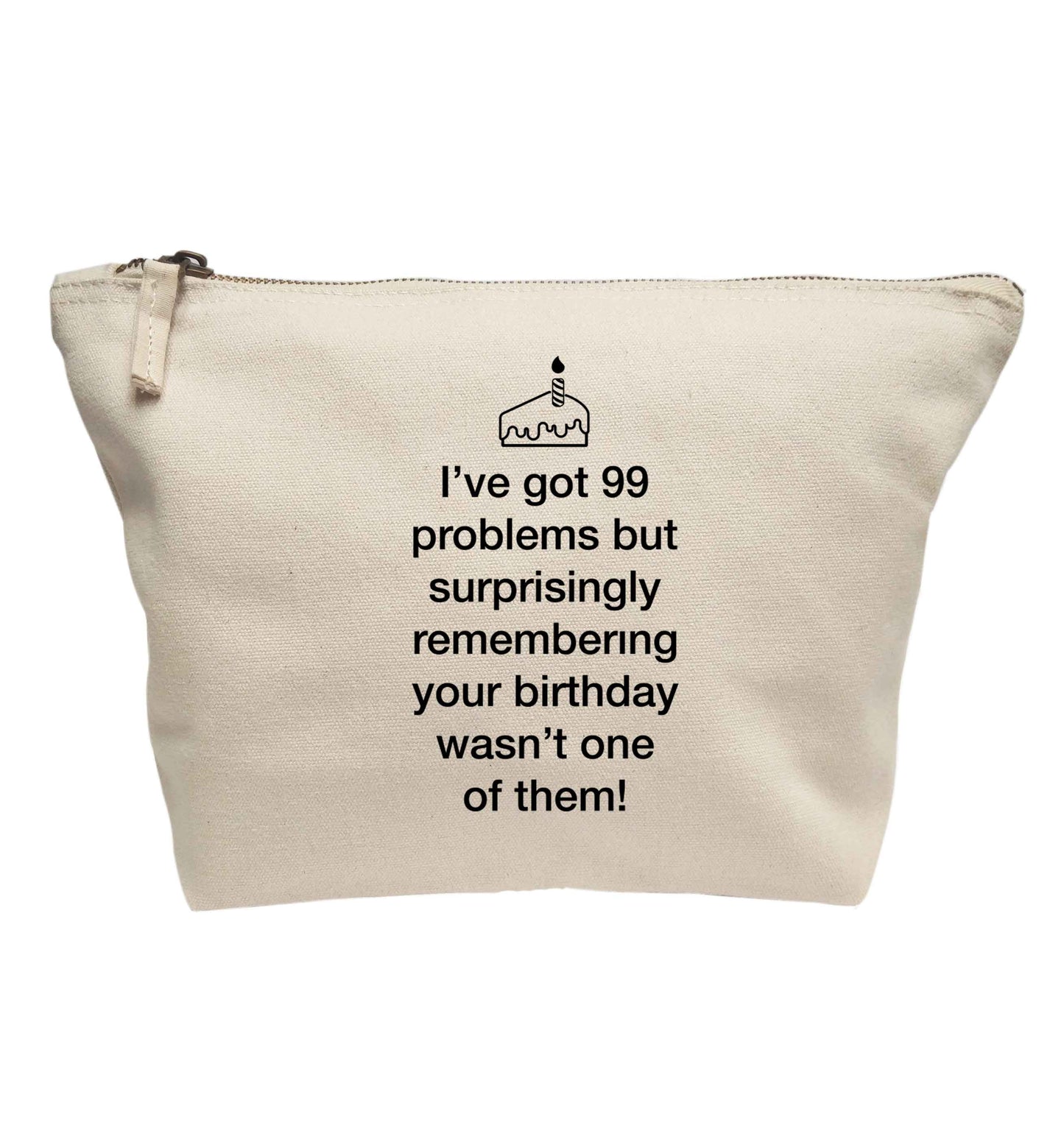 I've got 99 problems but surprisingly remembering your birthday wasn't one of them! | Makeup / wash bag