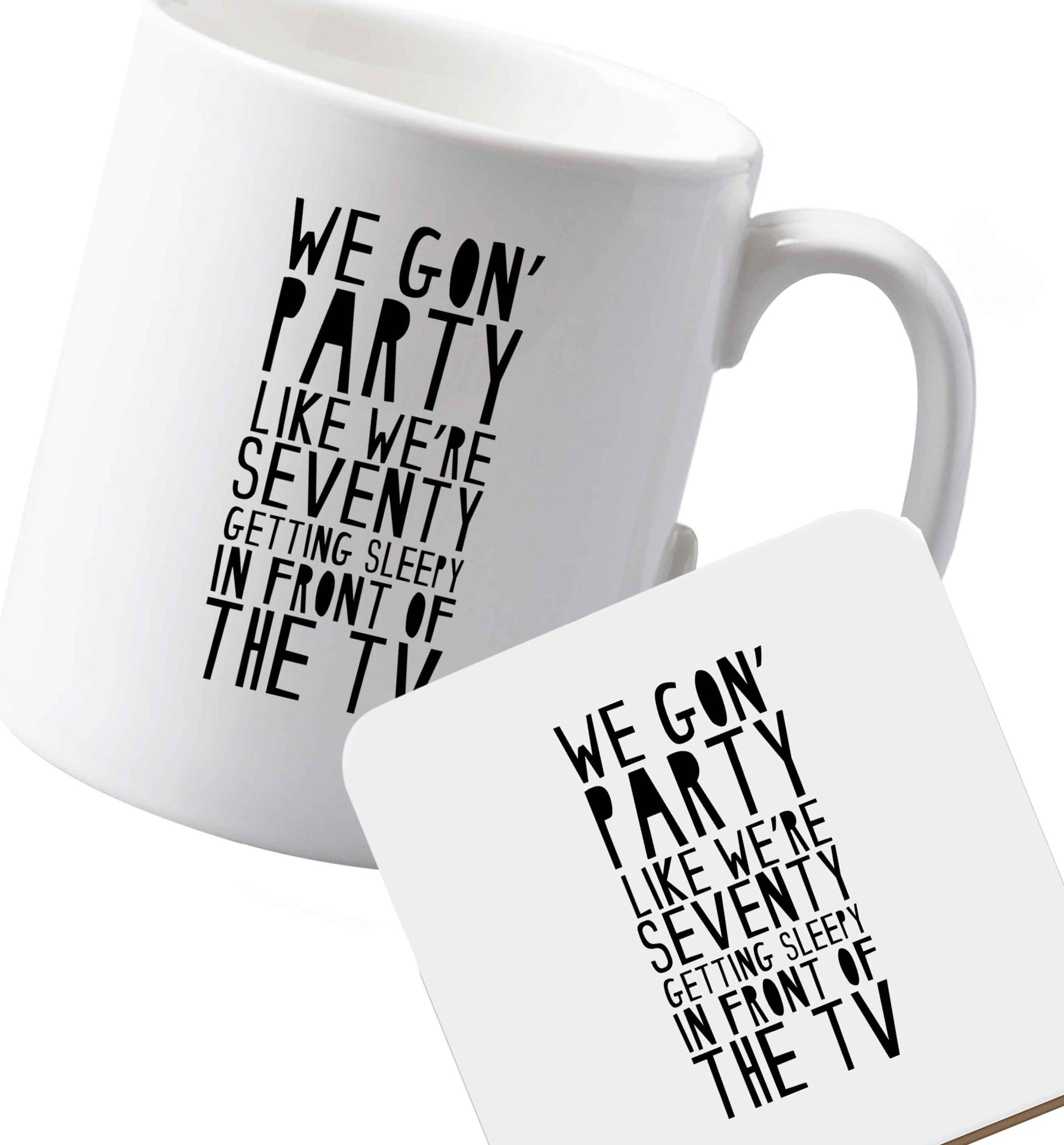 10 oz Ceramic mug and coaster Favourite Type Pan Pancake both sides