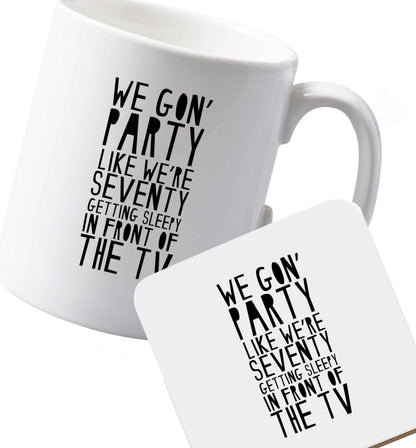 10 oz Ceramic mug and coaster Favourite Type Pan Pancake both sides