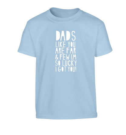 Dads like you are far and few I'm so luck I got you! Children's light blue Tshirt 12-13 Years