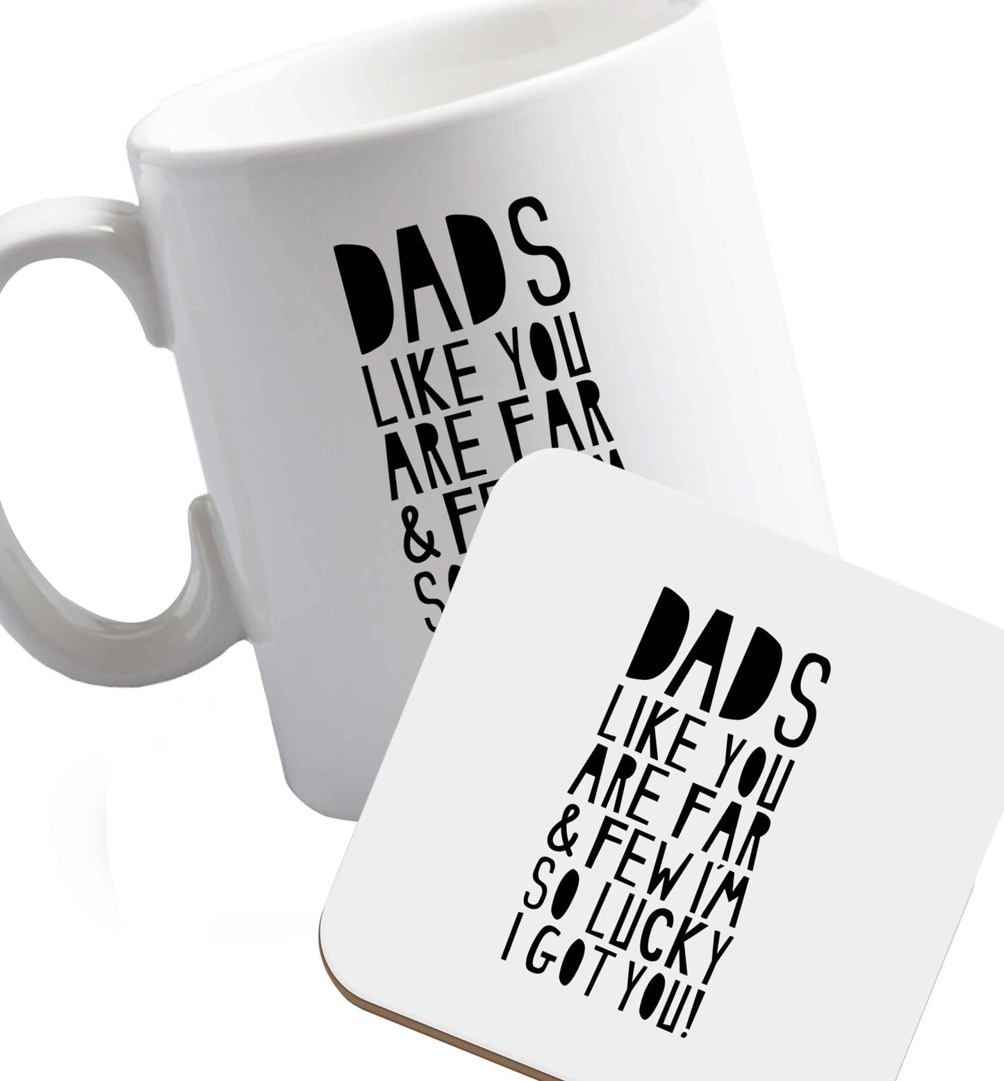 10 oz Favourite Type Pan Pancake ceramic mug and coaster set right handed