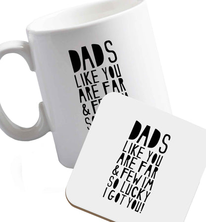 10 oz Favourite Type Pan Pancake ceramic mug and coaster set right handed