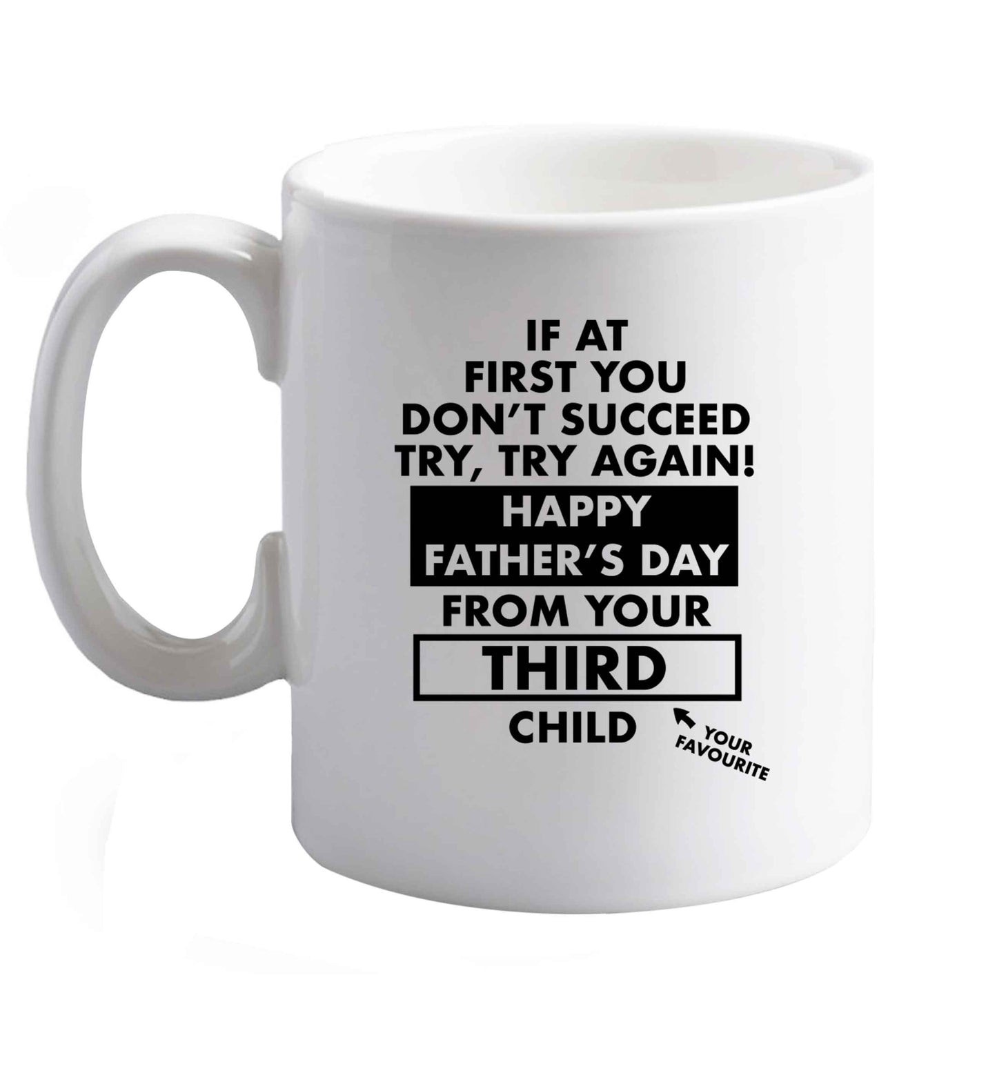 10 oz Favourite Type Pan Pancake ceramic mug right handed