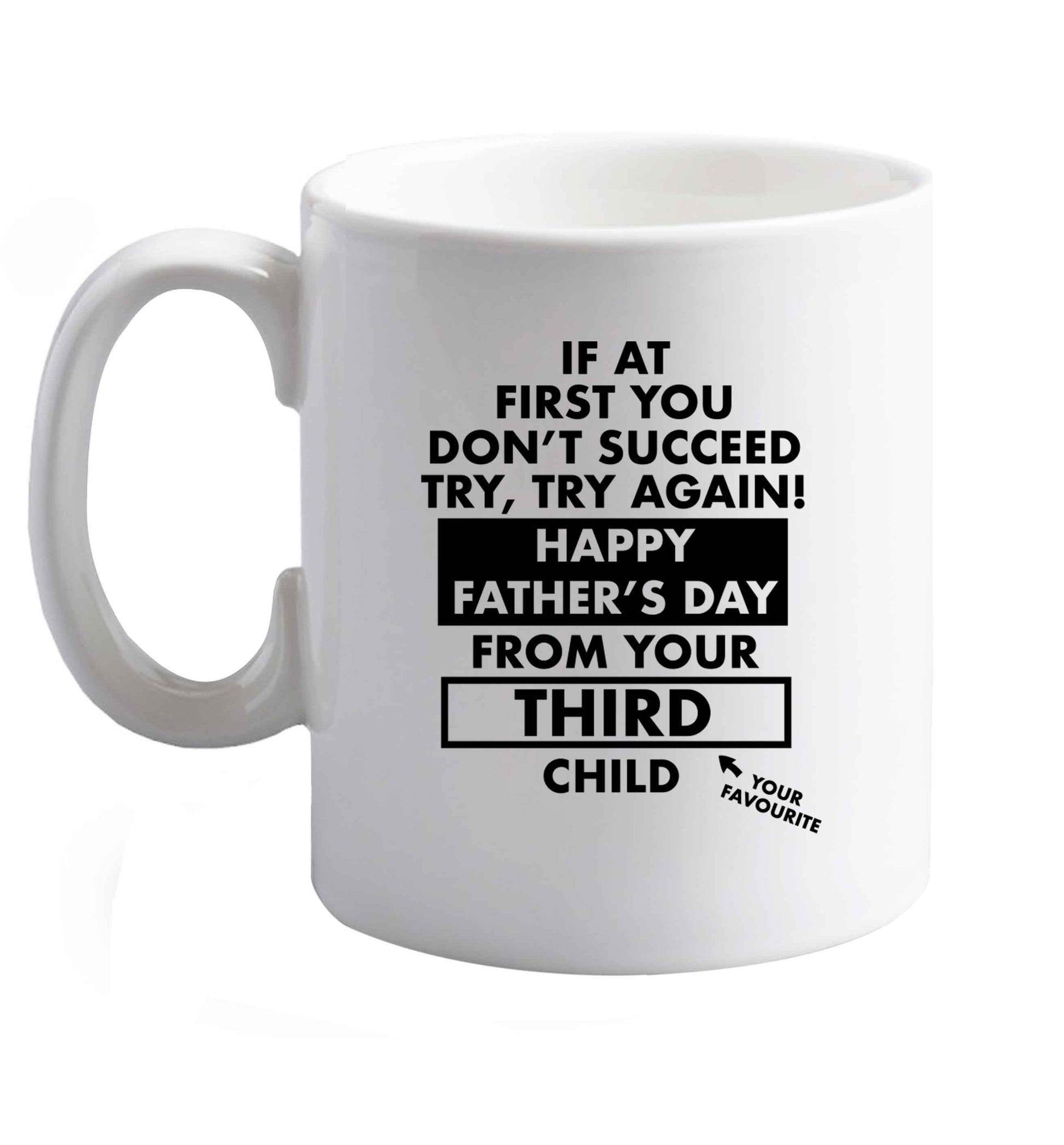 10 oz Favourite Type Pan Pancake ceramic mug right handed