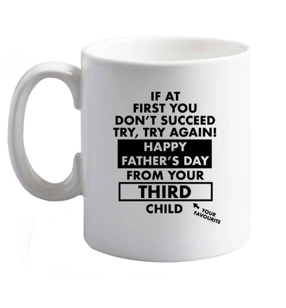 10 oz Favourite Type Pan Pancake ceramic mug right handed