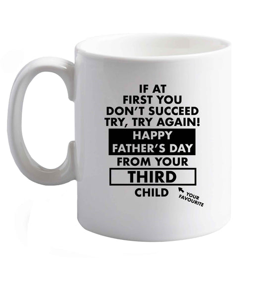 10 oz Favourite Type Pan Pancake ceramic mug right handed