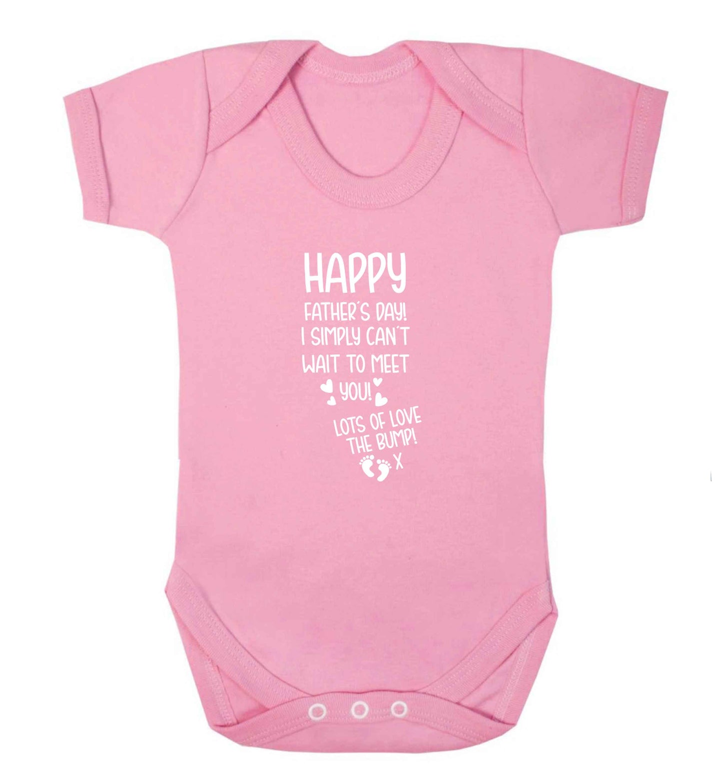 Happy Father's day daddy I can't wait to meet you lot's of love the bump! baby vest pale pink 18-24 months