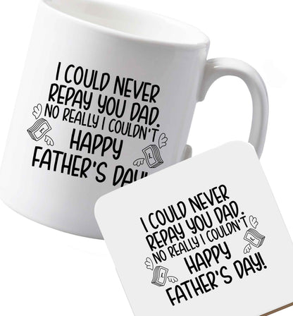10 oz Ceramic mug and coaster Favourite Type Pan Pancake both sides