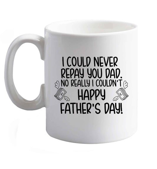 10 oz Favourite Type Pan Pancake ceramic mug right handed