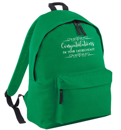 Congratulations on your engagement green adults backpack
