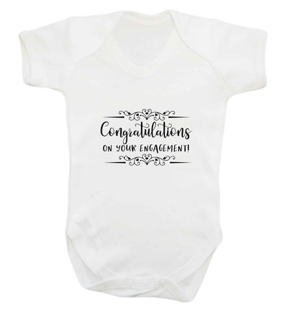 Congratulations on your engagement baby vest white 18-24 months