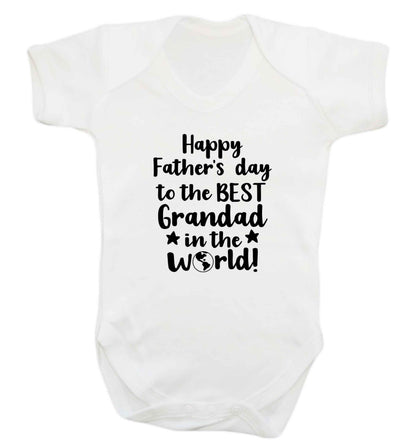 Happy Father's day to the best grandad in the world baby vest white 18-24 months