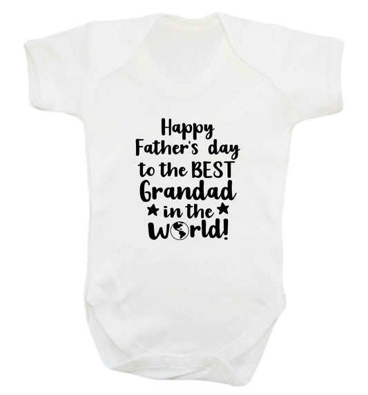 Happy Father's day to the best grandad in the world baby vest white 18-24 months