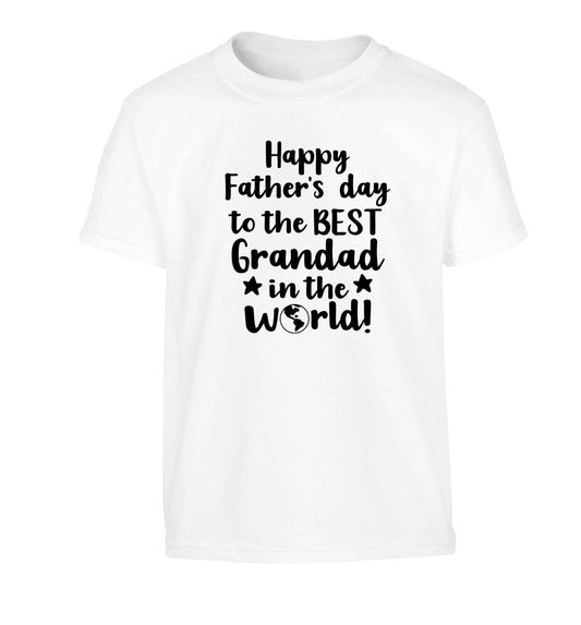 Happy Father's day to the best grandad in the world Children's white Tshirt 12-13 Years