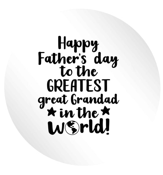 Happy Father's day to the greatest great grandad in the world 24 @ 45mm matt circle stickers