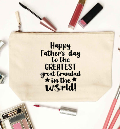 Happy Father's day to the greatest great grandad in the world natural makeup bag
